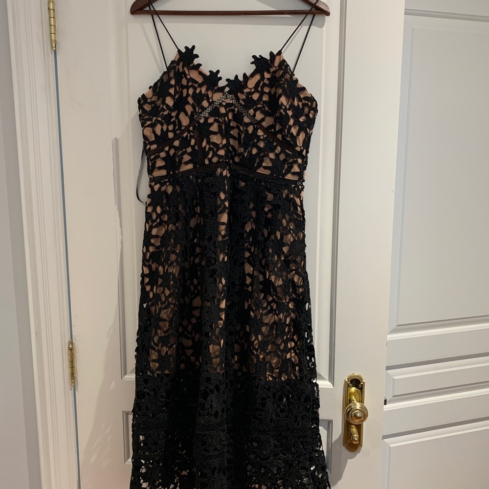 Self-Portrait Black, Azaelea Dress with tags, US 8.